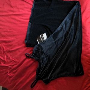 Fashion Bug Black Stretch Velvet Cowl Neck Seath Dress, Size 12, NWT